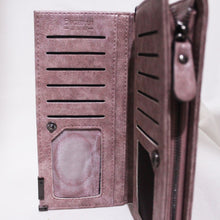 Load image into Gallery viewer, Fashion Ladies Zipper Long Dull Polish Retro PU Leather Wallet Clutch Coin Purse