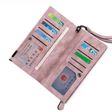 Load image into Gallery viewer, Fashion Ladies Zipper Long Dull Polish Retro PU Leather Wallet Clutch Coin Purse