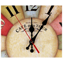Load image into Gallery viewer, Vintage Wooden MDF Hanging Clock Mute Quartz Clock Living Room Wall Clock