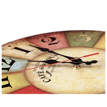 Load image into Gallery viewer, Vintage Wooden MDF Hanging Clock Mute Quartz Clock Living Room Wall Clock