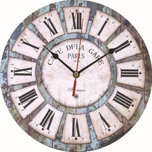Load image into Gallery viewer, Vintage Wooden MDF Hanging Clock Mute Quartz Clock Living Room Wall Clock