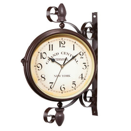 Classic Creative Cafe Decoration Bar Double-sided Wall Clock, Double-sided Wall Clock