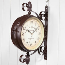 Load image into Gallery viewer, Classic Creative Cafe Decoration Bar Double-sided Wall Clock, Double-sided Wall Clock