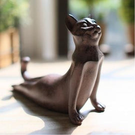 Yoga Cat Animal Figurine Home Decoration Crafts