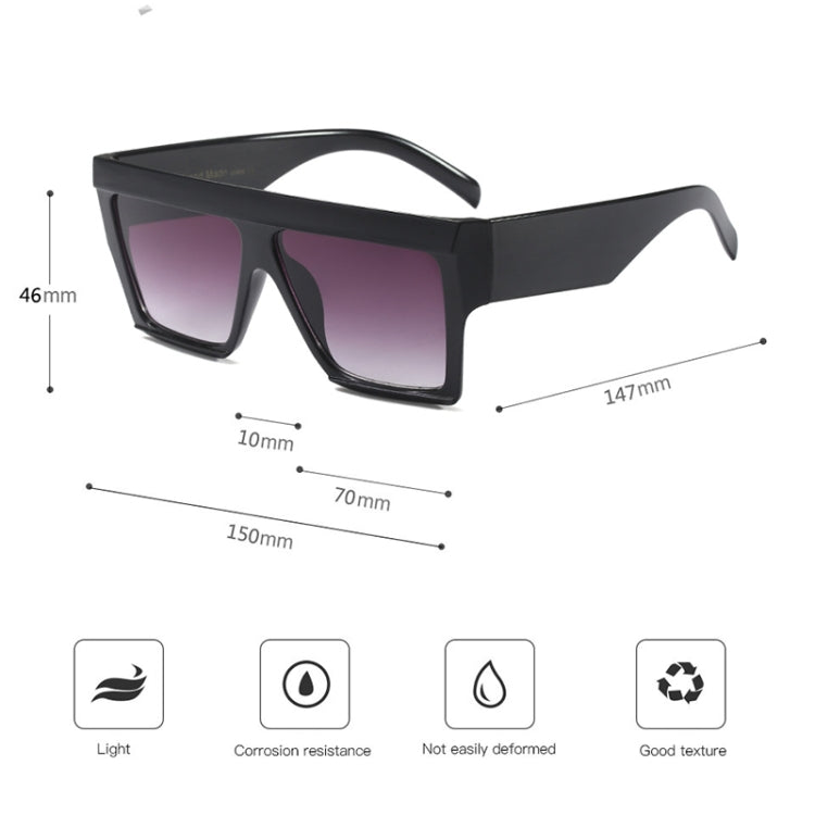 Women Oversized Square Frame Sunglasses Gradient Shades Sun Glasses