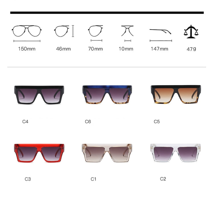Women Oversized Square Frame Sunglasses Gradient Shades Sun Glasses