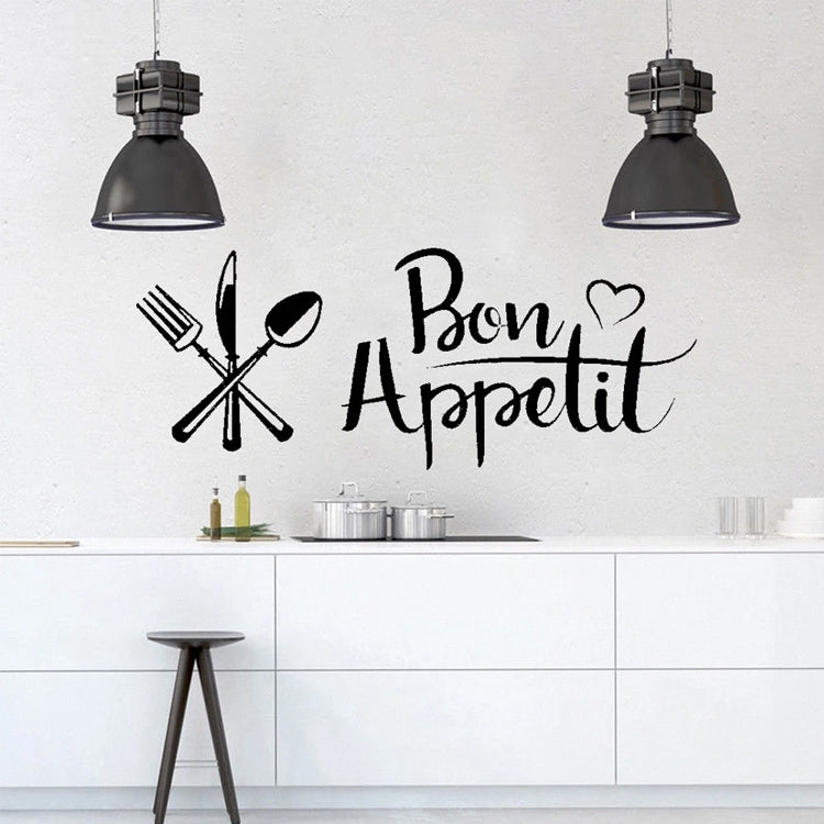 DIY Knife And Fork Removable Wall Decal Family Mural Art 3D Home Decor