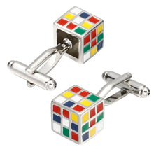 Load image into Gallery viewer, 1 Pair Colorful Cube Cufflinks for Men
