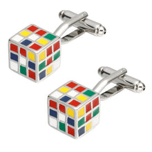 Load image into Gallery viewer, 1 Pair Colorful Cube Cufflinks for Men