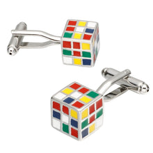 Load image into Gallery viewer, 1 Pair Colorful Cube Cufflinks for Men