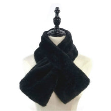 Load image into Gallery viewer, Women Winter Thicken Plush Faux Rabbit Fur Scarf Solid Color Warmer Neckerchief