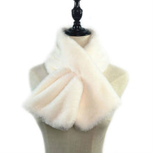 Load image into Gallery viewer, Women Winter Thicken Plush Faux Rabbit Fur Scarf Solid Color Warmer Neckerchief