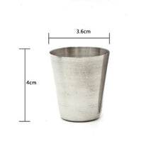 Load image into Gallery viewer, 2 Sets Outdoor Mini Stainless Steel Small Wine Glass Hiking Camping Travel Portable Drinking Cup Set with Leather Case, Small 30ml Travel Portable Drinking Cup