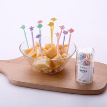 Load image into Gallery viewer, Creative Animal Cartoon Fruit Cake Fork Sign, Random Color Delivery