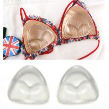 Load image into Gallery viewer, 1 Pair Cute Triangle Silicone Enlarged Underwear Chest Pad Summer Swimsuit Bikini Insert