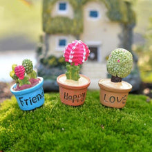Load image into Gallery viewer, Mini Cute Potted Artificial Plant Flower Miniature Doll House Decoration Accessories, Blue, Baby, Love Heart, Flower, Love