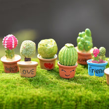 Load image into Gallery viewer, Mini Cute Potted Artificial Plant Flower Miniature Doll House Decoration Accessories, Blue, Baby, Love Heart, Flower, Love