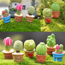 Load image into Gallery viewer, Mini Cute Potted Artificial Plant Flower Miniature Doll House Decoration Accessories, Blue, Baby, Love Heart, Flower, Love