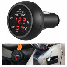 Load image into Gallery viewer, 3 In 1 Car USB Charger Car Cigarette Lighter With Voltage Detection Display Multi-function Monitoring Table