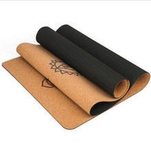 Load image into Gallery viewer, 183X68cm Natural Cork TPE Yoga Mat Fitness Mats Pilates Non-slip Yoga Mats