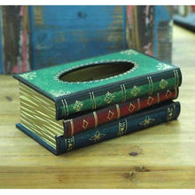 Load image into Gallery viewer, Retro Hand Drawn Book Style Tissue Box Case