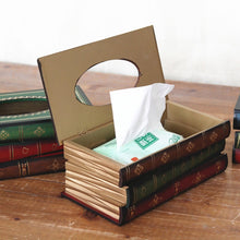 Load image into Gallery viewer, Retro Hand Drawn Book Style Tissue Box Case