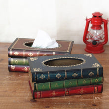 Load image into Gallery viewer, Retro Hand Drawn Book Style Tissue Box Case