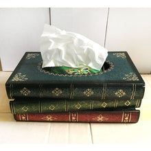 Load image into Gallery viewer, Retro Hand Drawn Book Style Tissue Box Case