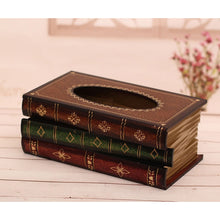 Load image into Gallery viewer, Retro Hand Drawn Book Style Tissue Box Case