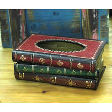 Load image into Gallery viewer, Retro Hand Drawn Book Style Tissue Box Case