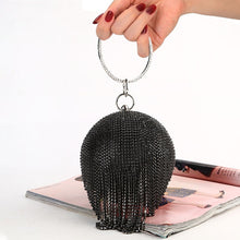Load image into Gallery viewer, Diamond Tassel Women Party Metal Crystal Clutches Evening Bags Wedding Bag Bridal Shoulder Handbag
