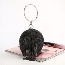 Load image into Gallery viewer, Diamond Tassel Women Party Metal Crystal Clutches Evening Bags Wedding Bag Bridal Shoulder Handbag