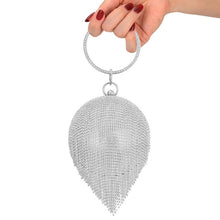 Load image into Gallery viewer, Diamond Tassel Women Party Metal Crystal Clutches Evening Bags Wedding Bag Bridal Shoulder Handbag