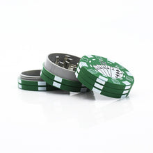 Load image into Gallery viewer, Small Chip Poker Cigarette Crusher Zinc Alloy 3 Layer Metal Grinder Random Color Delivery, Small Grinder
