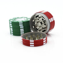 Load image into Gallery viewer, Small Chip Poker Cigarette Crusher Zinc Alloy 3 Layer Metal Grinder Random Color Delivery, Small Grinder