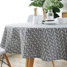Load image into Gallery viewer, Polyester Cotton Round Tablecloth Dust-proof Cotton and Linen Printing Tablecloth, 100cm, 120cm, 150cm