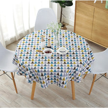 Load image into Gallery viewer, Polyester Cotton Round Tablecloth Dust-proof Cotton and Linen Printing Tablecloth, 100cm, 120cm, 150cm