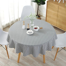 Load image into Gallery viewer, Polyester Cotton Round Tablecloth Dust-proof Cotton and Linen Printing Tablecloth, 100cm, 120cm, 150cm