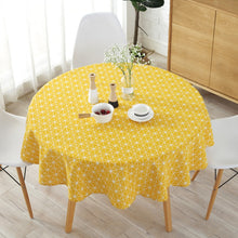 Load image into Gallery viewer, Polyester Cotton Round Tablecloth Dust-proof Cotton and Linen Printing Tablecloth, 100cm, 120cm, 150cm