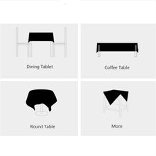Load image into Gallery viewer, Square Lattice Embroidered Tablecloth Pure Color Cotton Linen Tassel Rectangular Coffee Table Mat, 140x220cm, 140x240cm, 140x260cm, 140x300cm