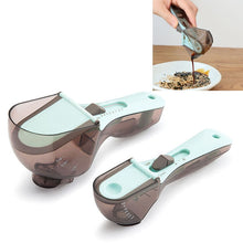 Load image into Gallery viewer, Kitchen Tool Plastic Measuring Spoon Adjustable Baking Tool Measuring Spoon, 1 Large 1 Small Set, 4 PCS Small, 3 PCS Large
