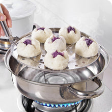 Load image into Gallery viewer, Multifunctional Waterproof Shelf Steaming Tray Stainless Steel Steaming Grid Cage Steaming Sheet Steaming Rack, 20cm, 22cm, 24cm, 26cm