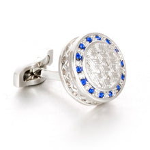 Load image into Gallery viewer, French Cufflinks Round crystal cufflinks