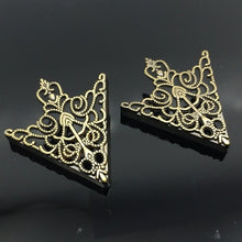 Load image into Gallery viewer, 1 Pair Crown hollow pattern collar buckle, Ancient bronze, Gold