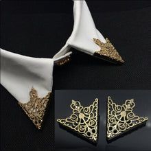 Load image into Gallery viewer, 1 Pair Crown hollow pattern collar buckle, Ancient bronze, Gold