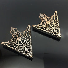 Load image into Gallery viewer, 1 Pair Crown hollow pattern collar buckle, Ancient bronze, Gold