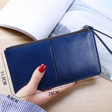 Load image into Gallery viewer, Women Zip Wallet Long Clutch Multi Card Holder Wallet Wrist Wallet