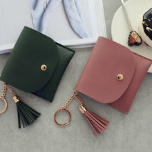 Load image into Gallery viewer, Fashion Women Wallet Short Leather Mini Casual ID Card Holders Bags Ladies Coin Clutch Tassel Bag