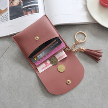 Load image into Gallery viewer, Fashion Women Wallet Short Leather Mini Casual ID Card Holders Bags Ladies Coin Clutch Tassel Bag