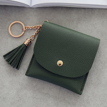Load image into Gallery viewer, Fashion Women Wallet Short Leather Mini Casual ID Card Holders Bags Ladies Coin Clutch Tassel Bag